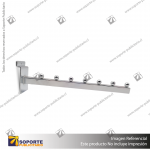 GANCHERA METALICA CASCADA RECTA 7 TOPES PANEL RANURADO