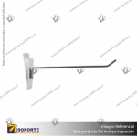 GANCHERA METALICA CROMADA ESPIGA 20 CM - PANEL RANURADO