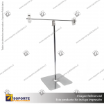 SOPORTE T METAL CON PINZAS ACRILICAS